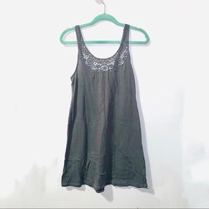 AEO Gray Y2K Vibes Crochet Strap Dress